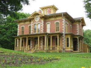 Flynn mansion in spring