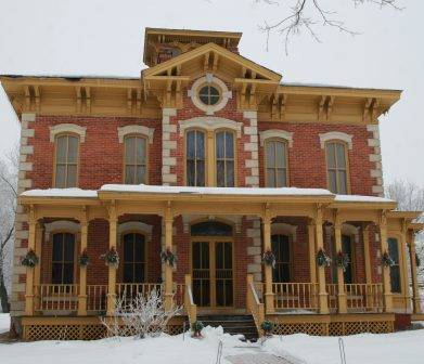 Flynn Mansion in the snow