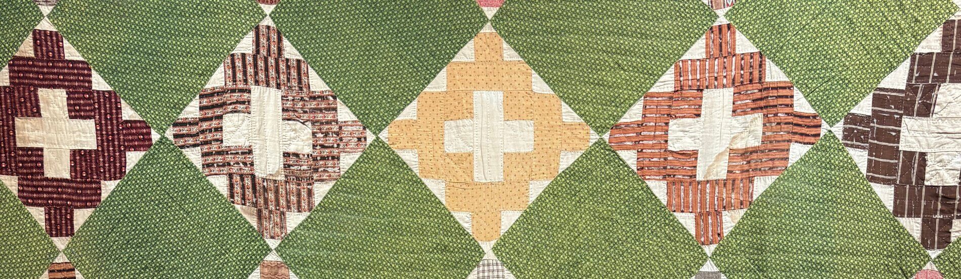 detail of historic quilt