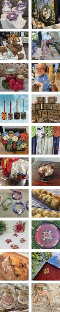 collage of artisan's works