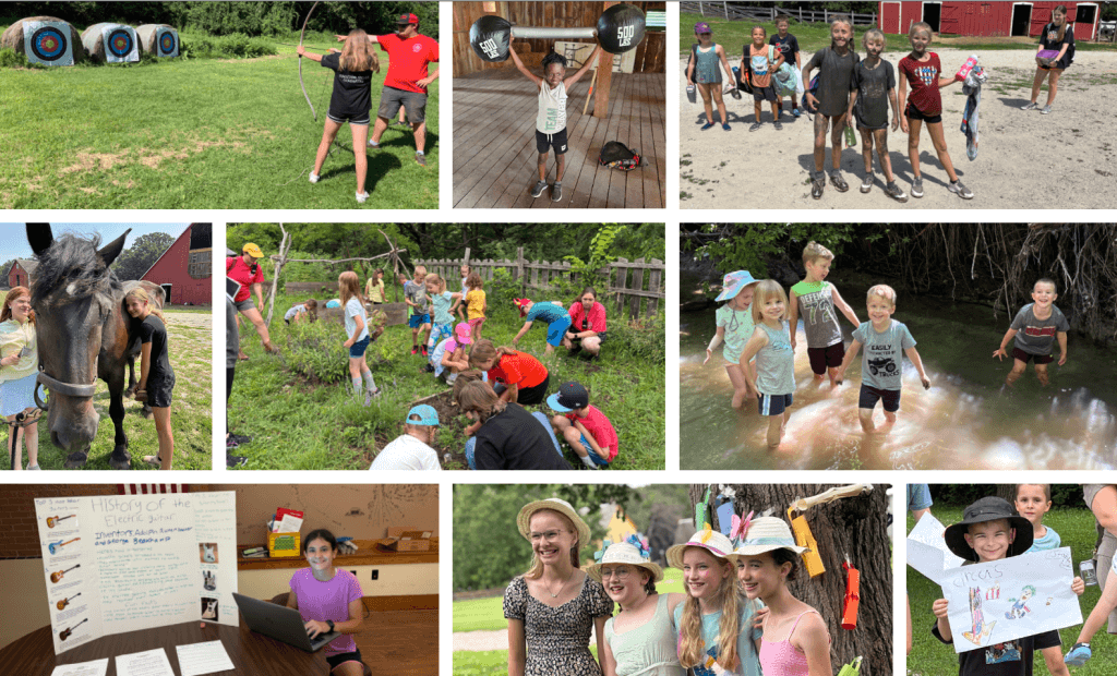collage of camp activities
