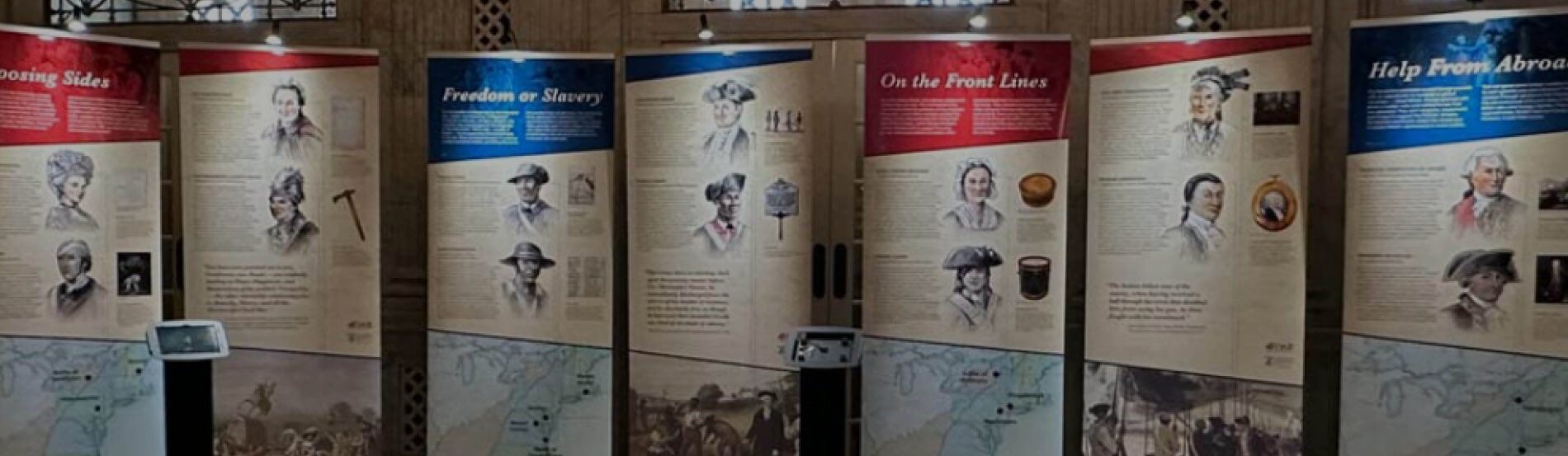 seven pop-up panels from exhibit